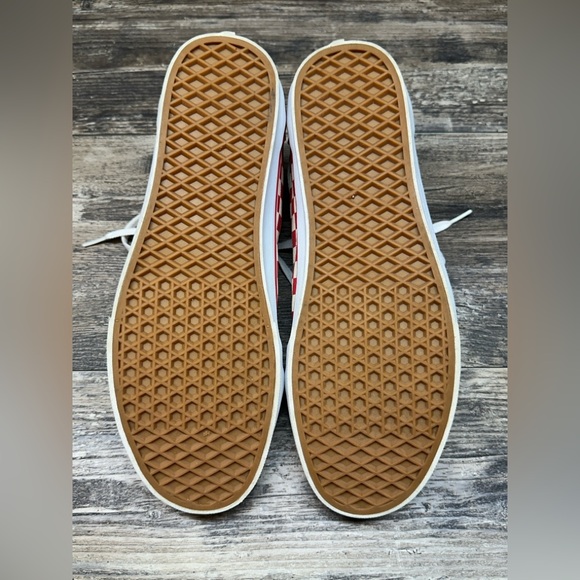 Vans Old Skool - Red Cream Checkerboard - Skate Shoes - Men’s 12 - GUC - Picture 7 of 8